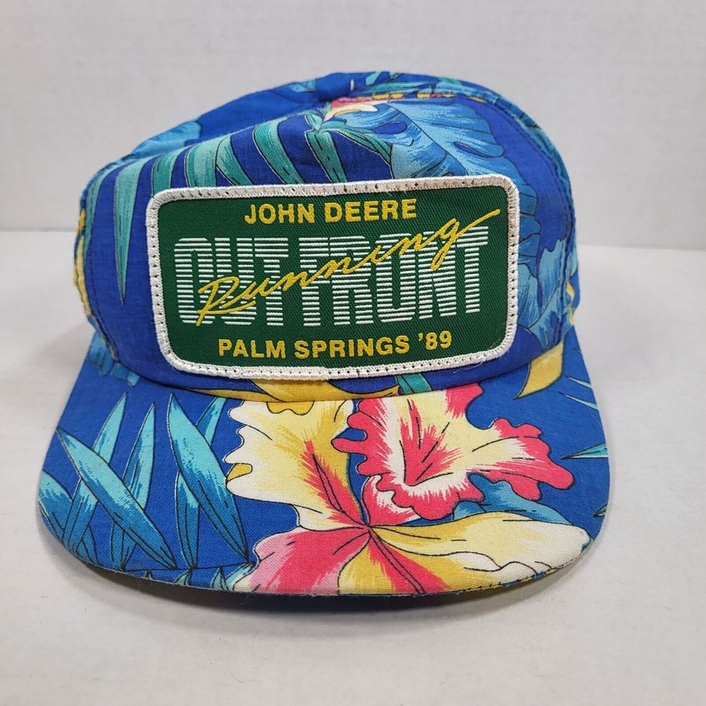 John Deere K-Brand Out Front Running‎ Palm Springs 1989 Patch Hawaiian Hat
